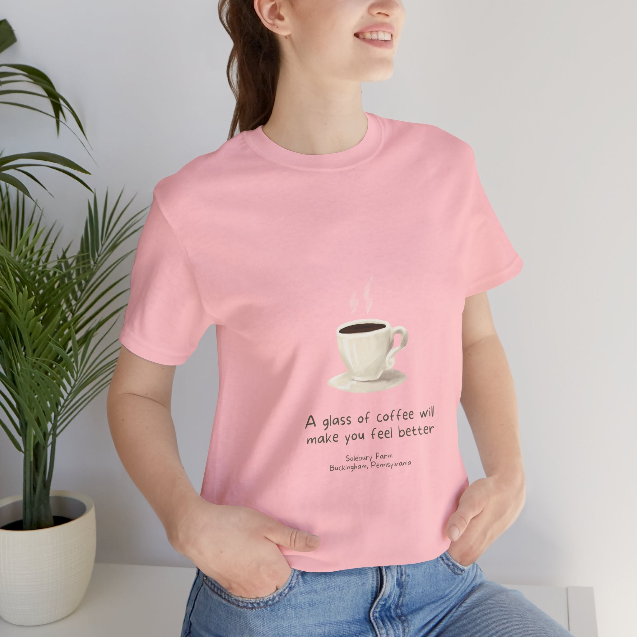 Coffee will make you feel better | Unisex Tee, Funny T-Shirt, Gift for Coffee Lovers, Casual Wear, Cozy Style, Birthday Gift, Tea and Coffee Enthusiast