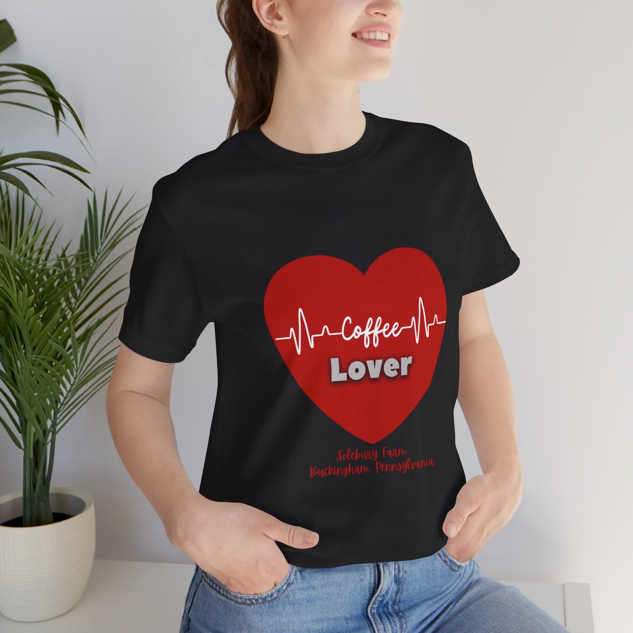 Coffee Lover Heartbeat Tee | Gift for Coffee Lovers, Brewed with Love, Casual T-Shirt, Perfect for Birthdays, Coffee Shop Days