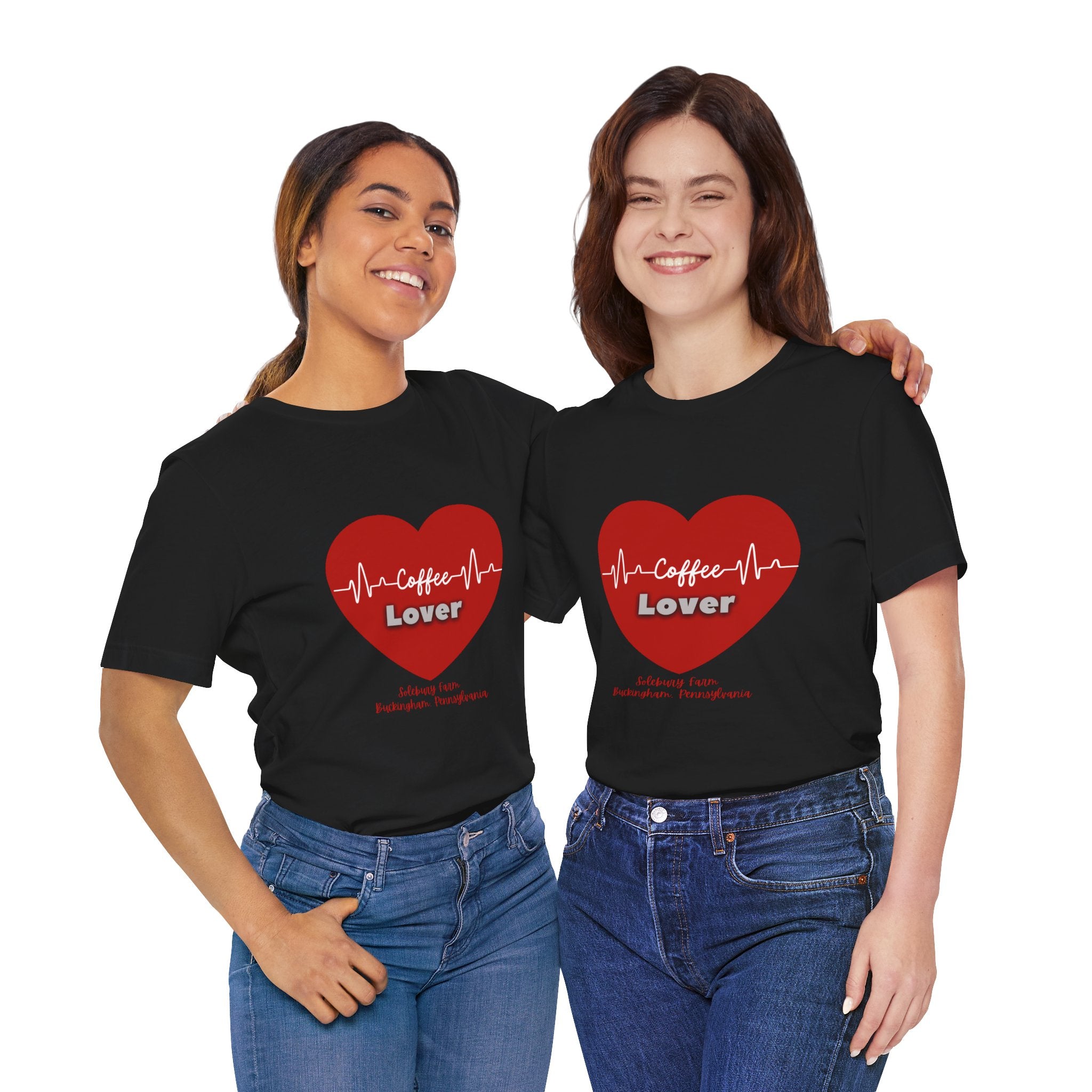 Coffee Lover Heartbeat Tee | Gift for Coffee Lovers, Brewed with Love, Casual T-Shirt, Perfect for Birthdays, Coffee Shop Days