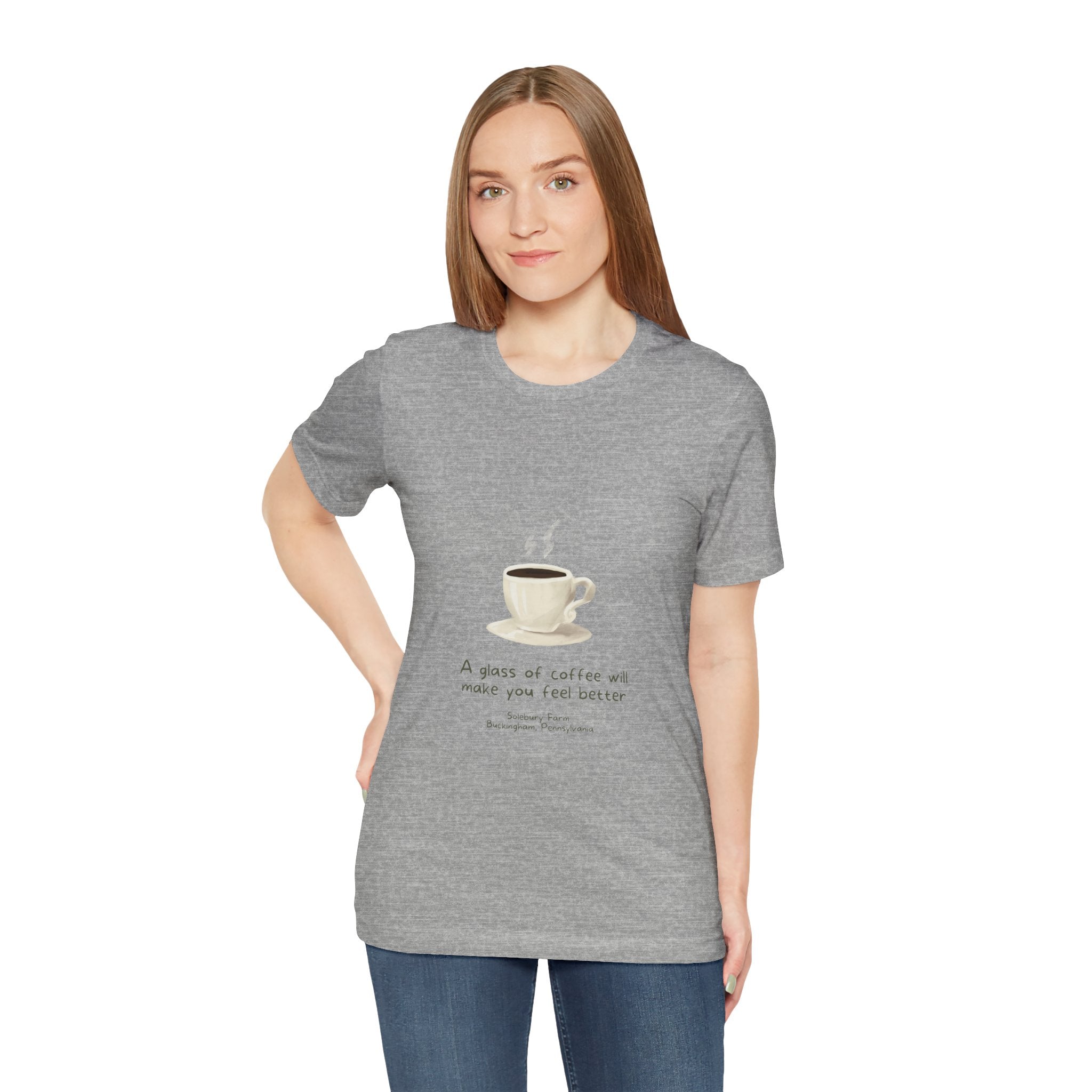 Coffee will make you feel better | Unisex Tee, Funny T-Shirt, Gift for Coffee Lovers, Casual Wear, Cozy Style, Birthday Gift, Tea and Coffee Enthusiast