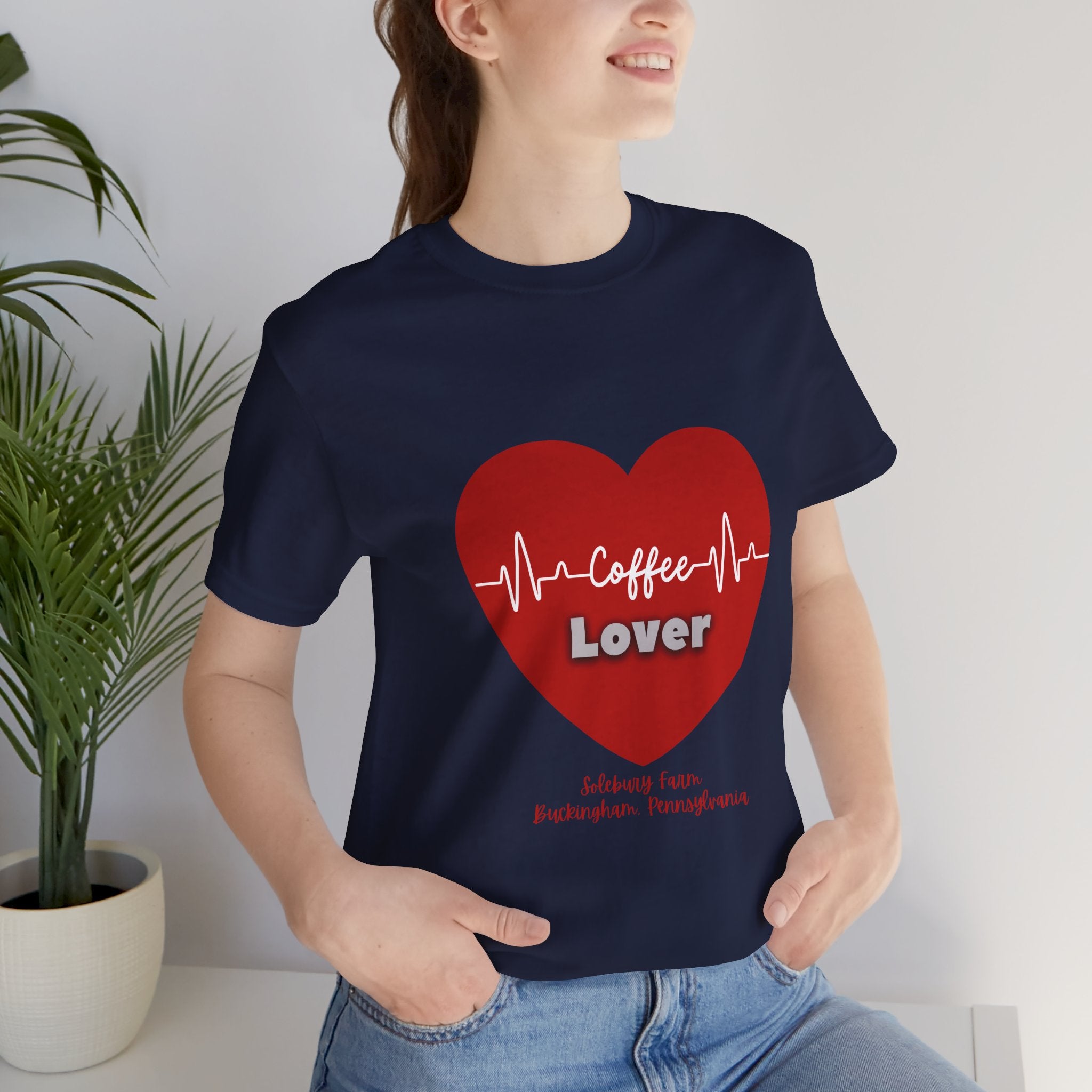 Coffee Lover Heartbeat Tee | Gift for Coffee Lovers, Brewed with Love, Casual T-Shirt, Perfect for Birthdays, Coffee Shop Days