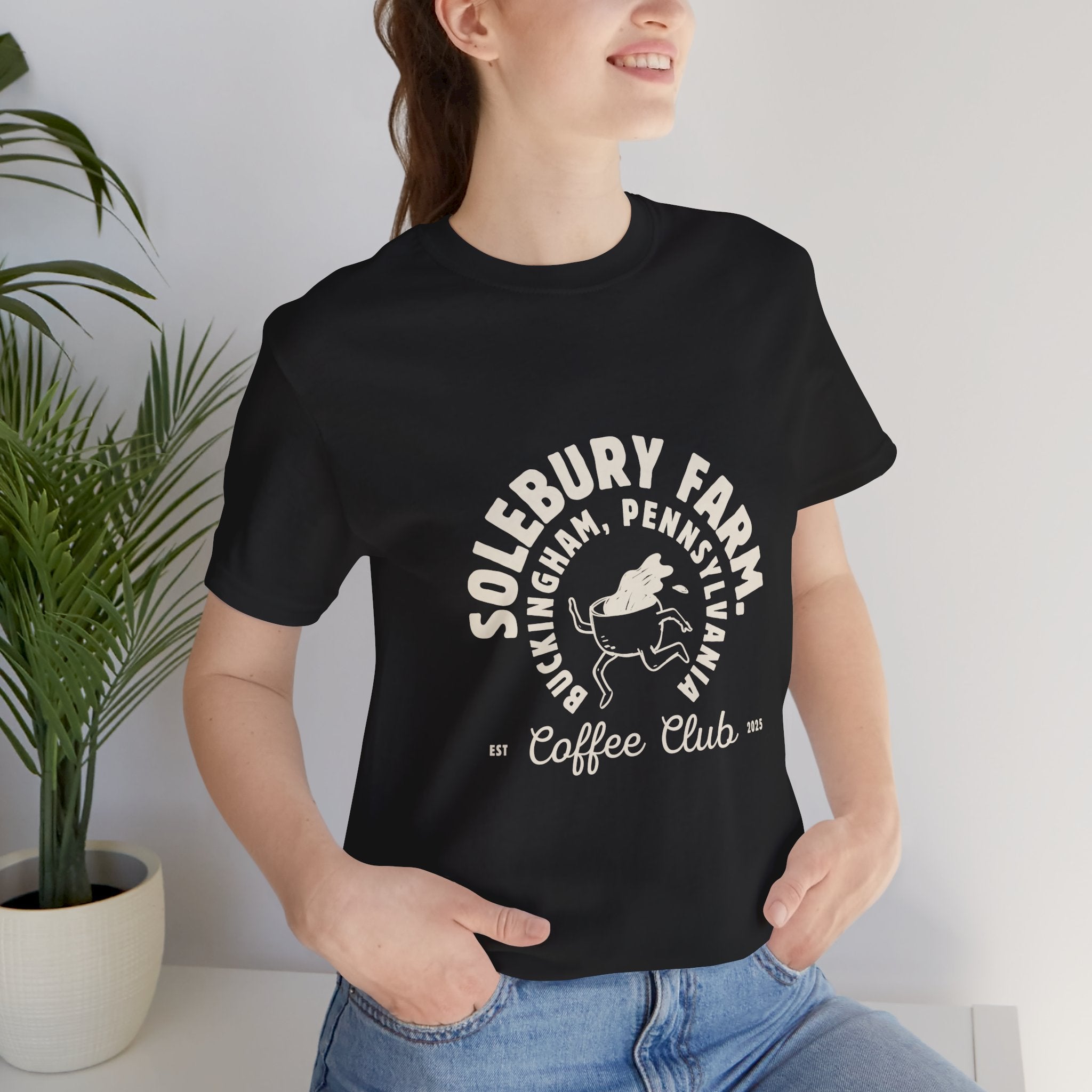 Solebury Farm Unisex Tee - Casual Coffee Lover's Essential, Ideal Gift for Birthdays, Holidays, Coffee Shop Outings, Summer Wear