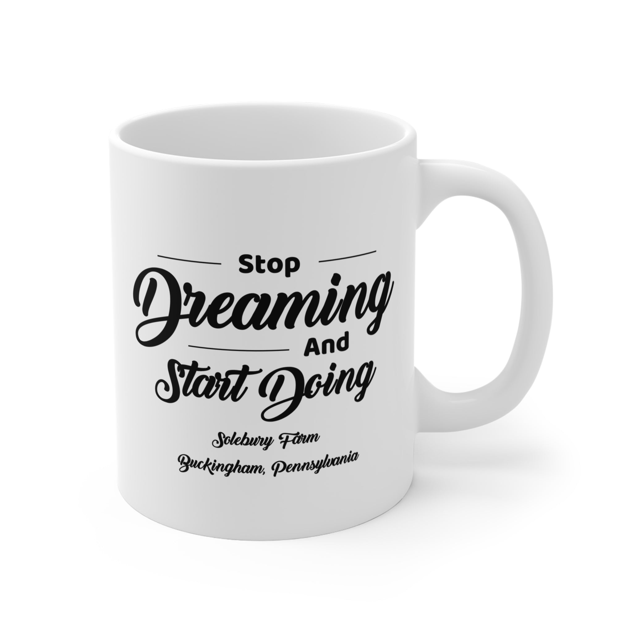 Motivational Mug – Stop Dreaming and Start Doing| Inspirational Coffee Cup, Gift for Dreamers, Office Decor, Unique Present