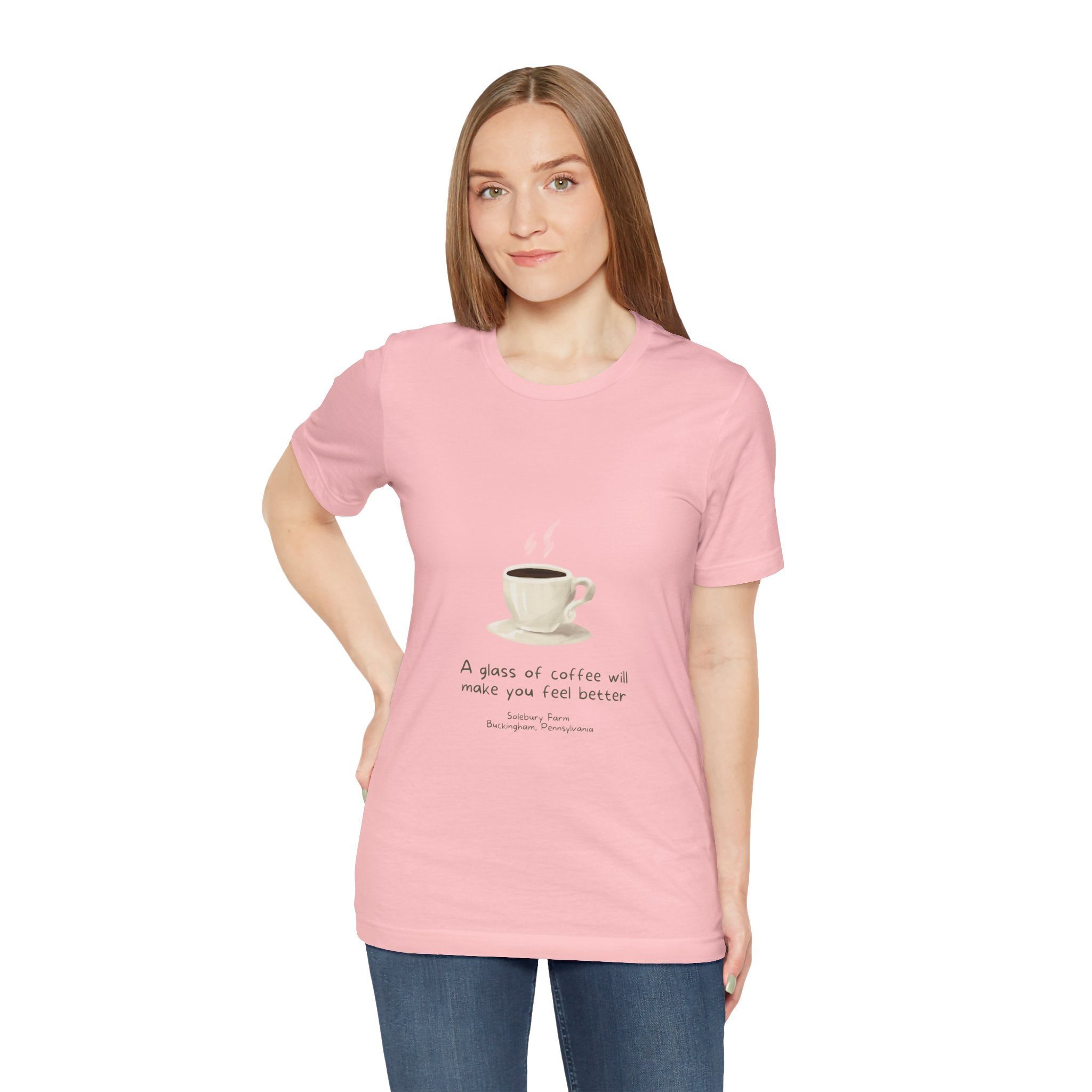Coffee will make you feel better | Unisex Tee, Funny T-Shirt, Gift for Coffee Lovers, Casual Wear, Cozy Style, Birthday Gift, Tea and Coffee Enthusiast