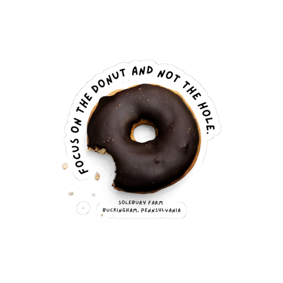 Focus on the Donut Stickers | Laptop Decals, Drink Coffee Stickers, Home Office Decor, Gift for Coffee Lovers