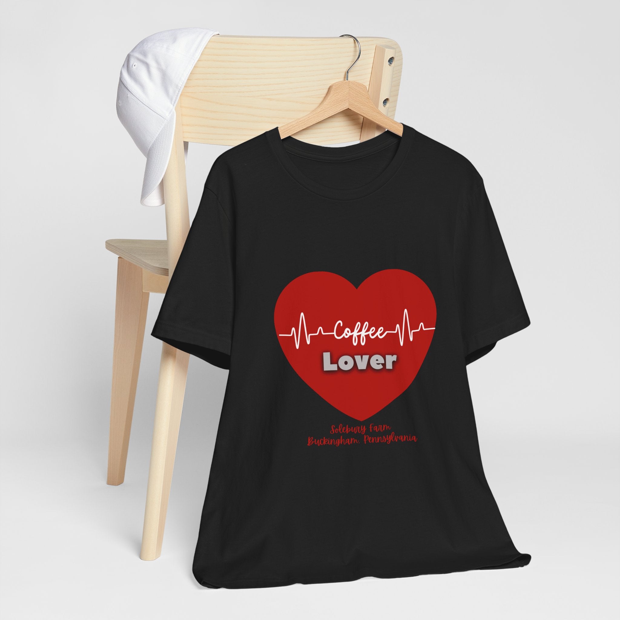 Coffee Lover Heartbeat Tee | Gift for Coffee Lovers, Brewed with Love, Casual T-Shirt, Perfect for Birthdays, Coffee Shop Days