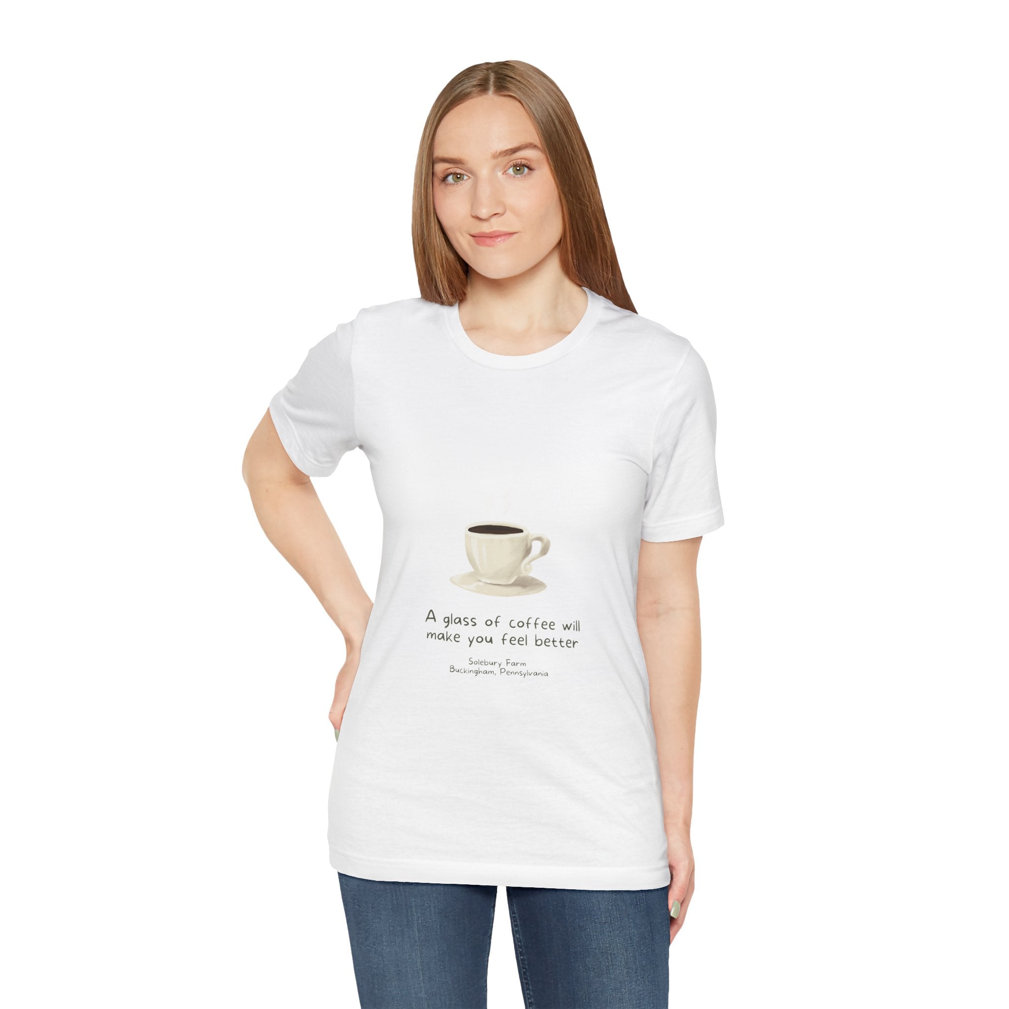 Coffee will make you feel better | Unisex Tee, Funny T-Shirt, Gift for Coffee Lovers, Casual Wear, Cozy Style, Birthday Gift, Tea and Coffee Enthusiast