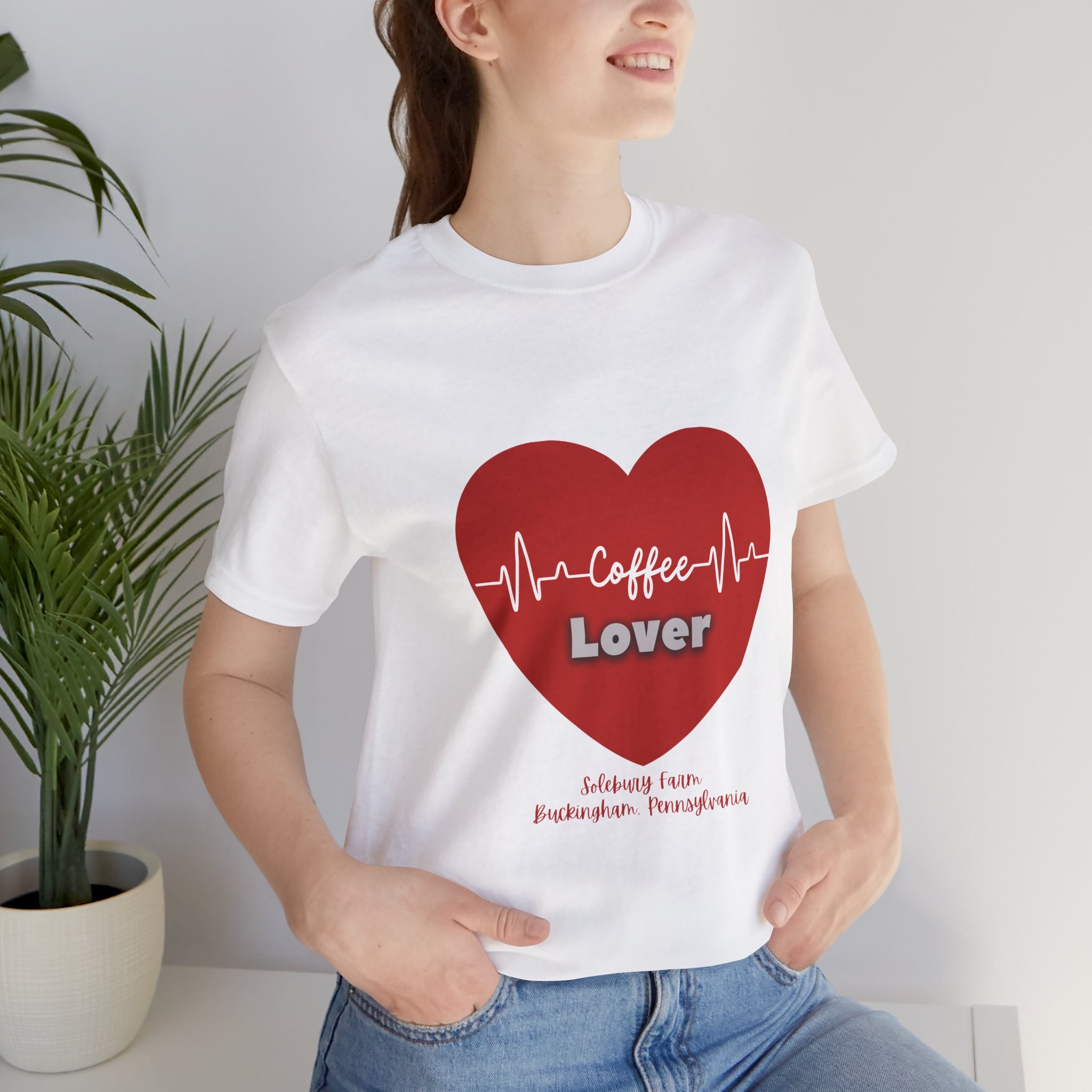 Coffee Lover Heartbeat Tee | Gift for Coffee Lovers, Brewed with Love, Casual T-Shirt, Perfect for Birthdays, Coffee Shop Days