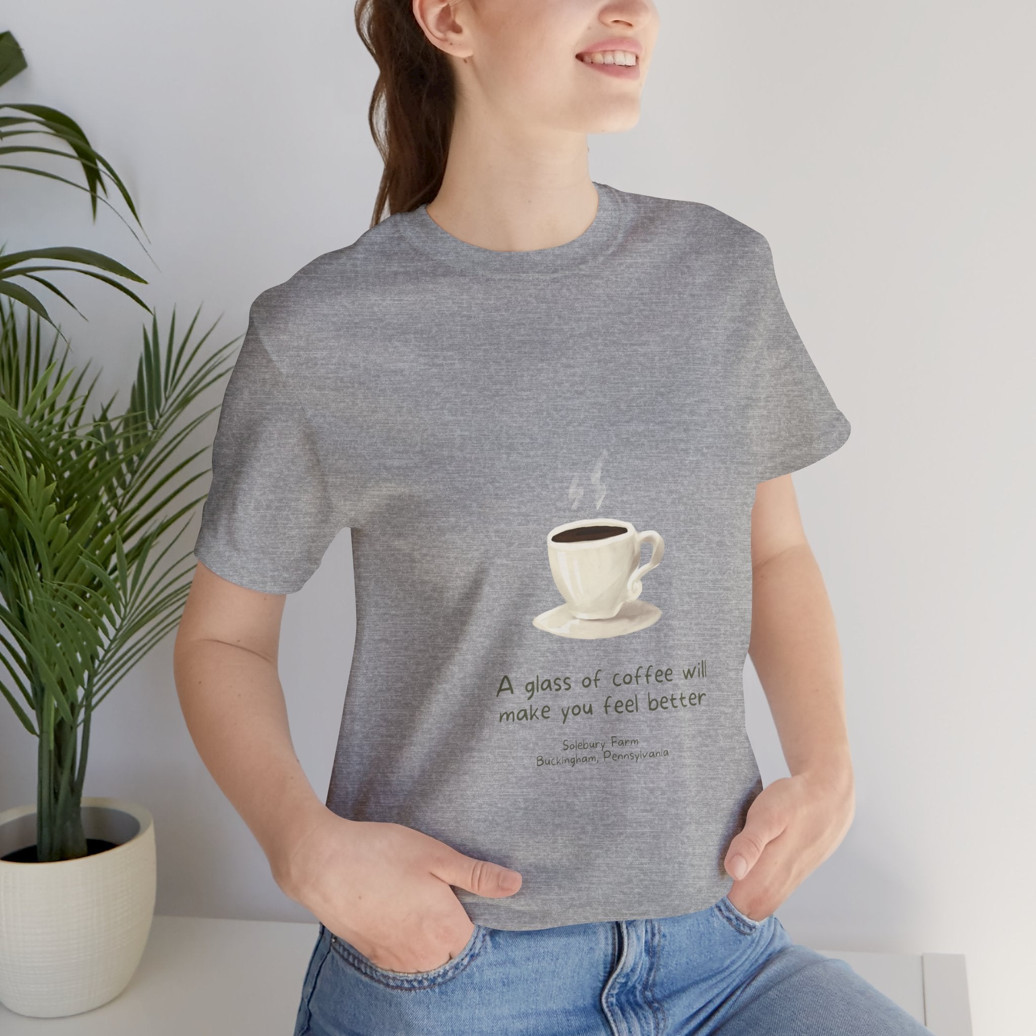 Coffee will make you feel better | Unisex Tee, Funny T-Shirt, Gift for Coffee Lovers, Casual Wear, Cozy Style, Birthday Gift, Tea and Coffee Enthusiast