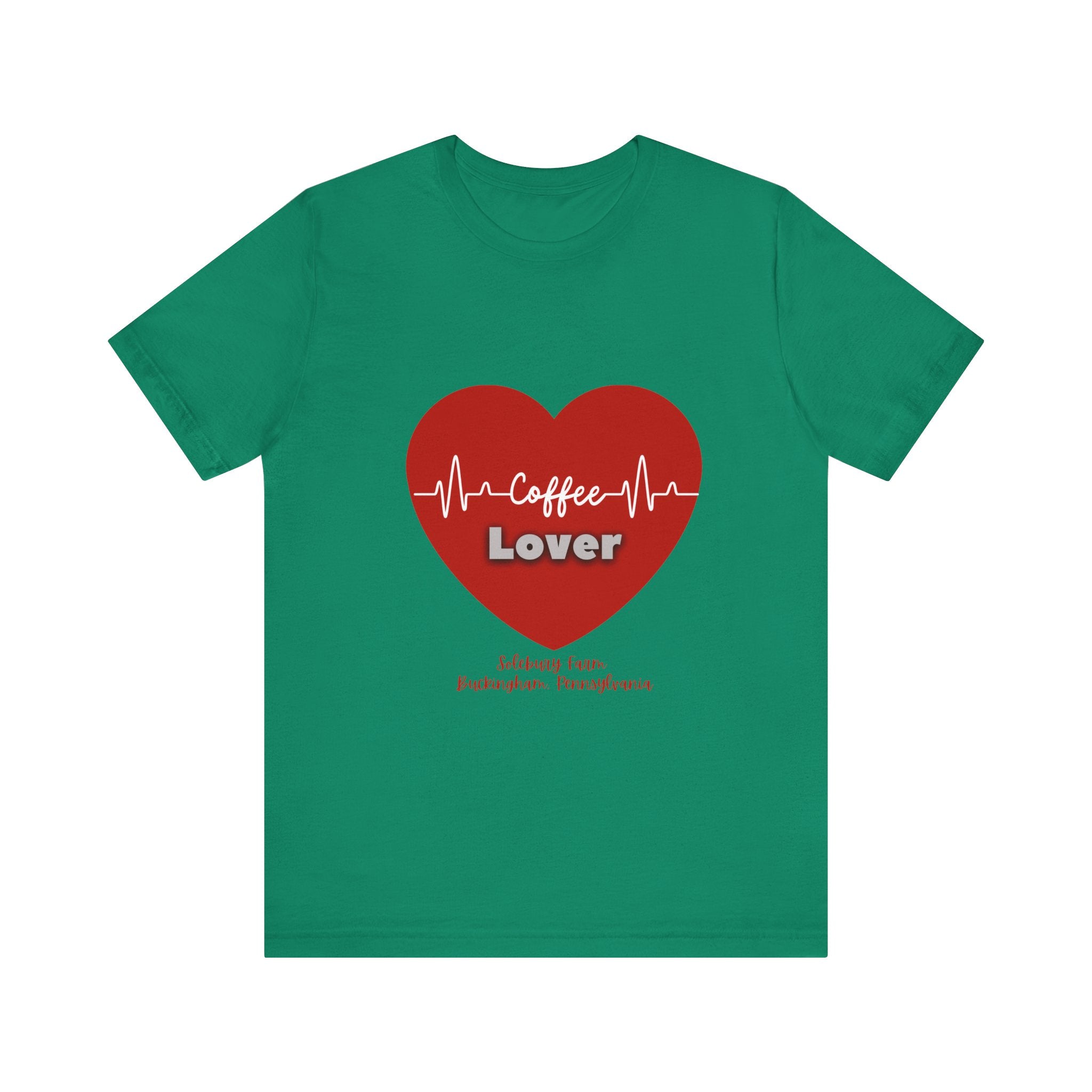 Coffee Lover Heartbeat Tee | Gift for Coffee Lovers, Brewed with Love, Casual T-Shirt, Perfect for Birthdays, Coffee Shop Days