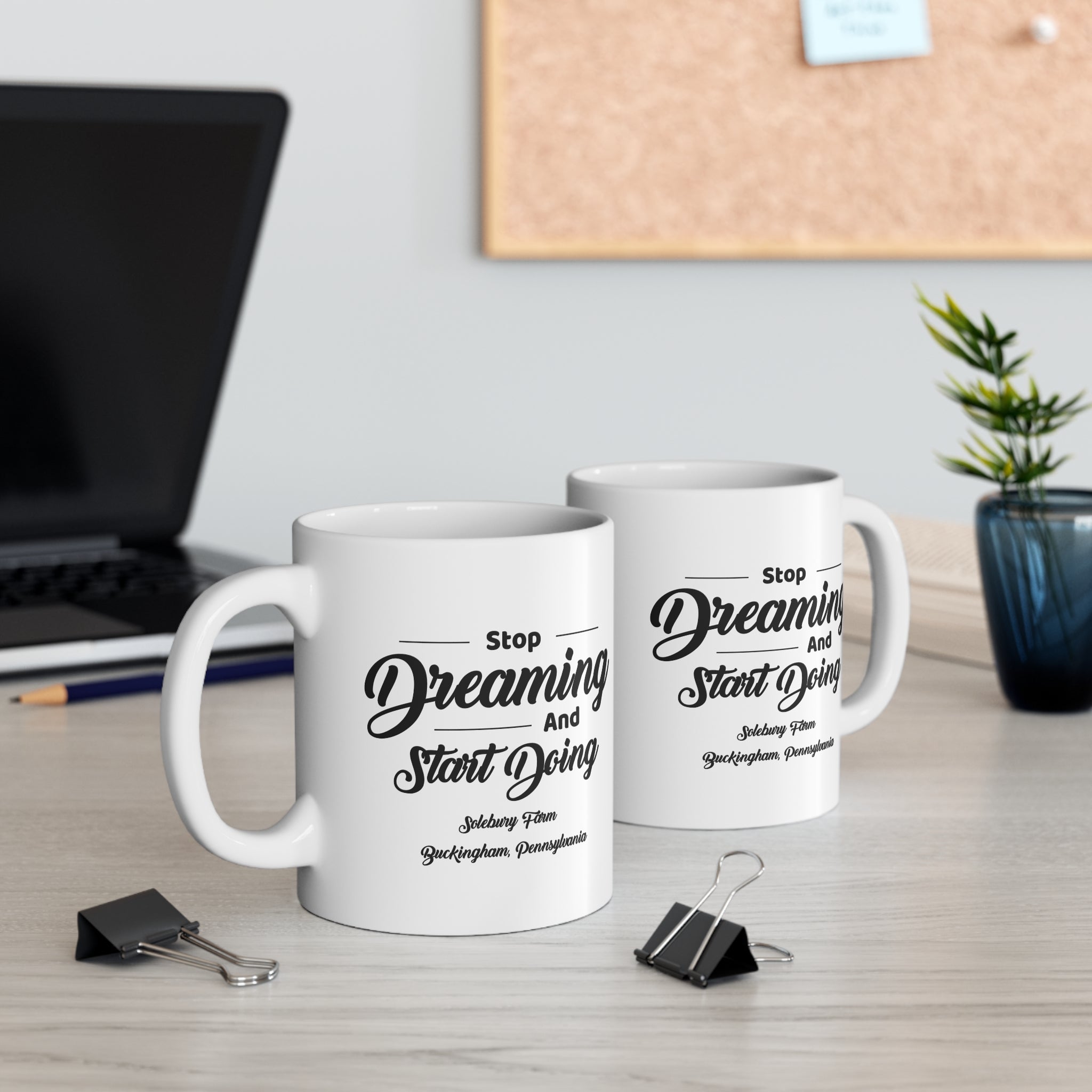 Motivational Mug – Stop Dreaming and Start Doing| Inspirational Coffee Cup, Gift for Dreamers, Office Decor, Unique Present
