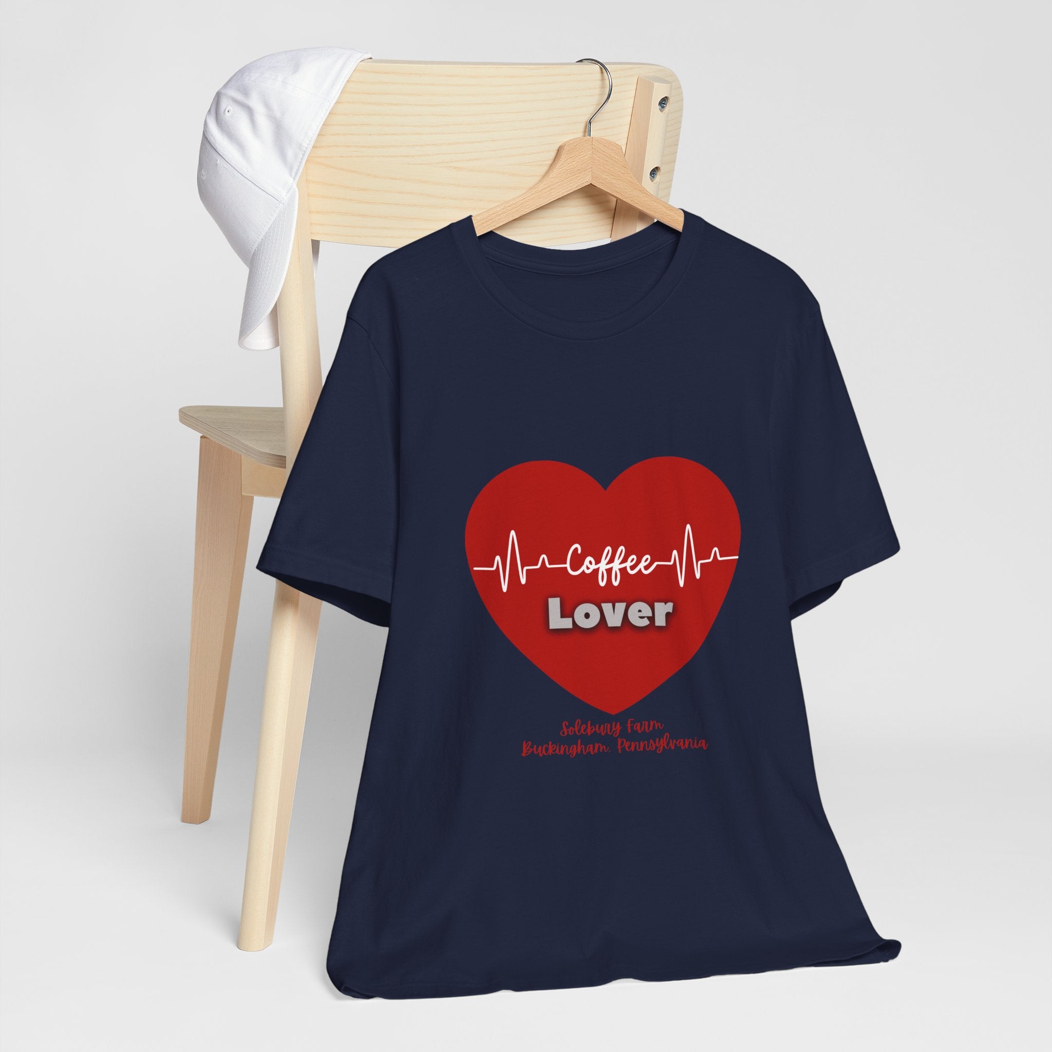 Coffee Lover Heartbeat Tee | Gift for Coffee Lovers, Brewed with Love, Casual T-Shirt, Perfect for Birthdays, Coffee Shop Days