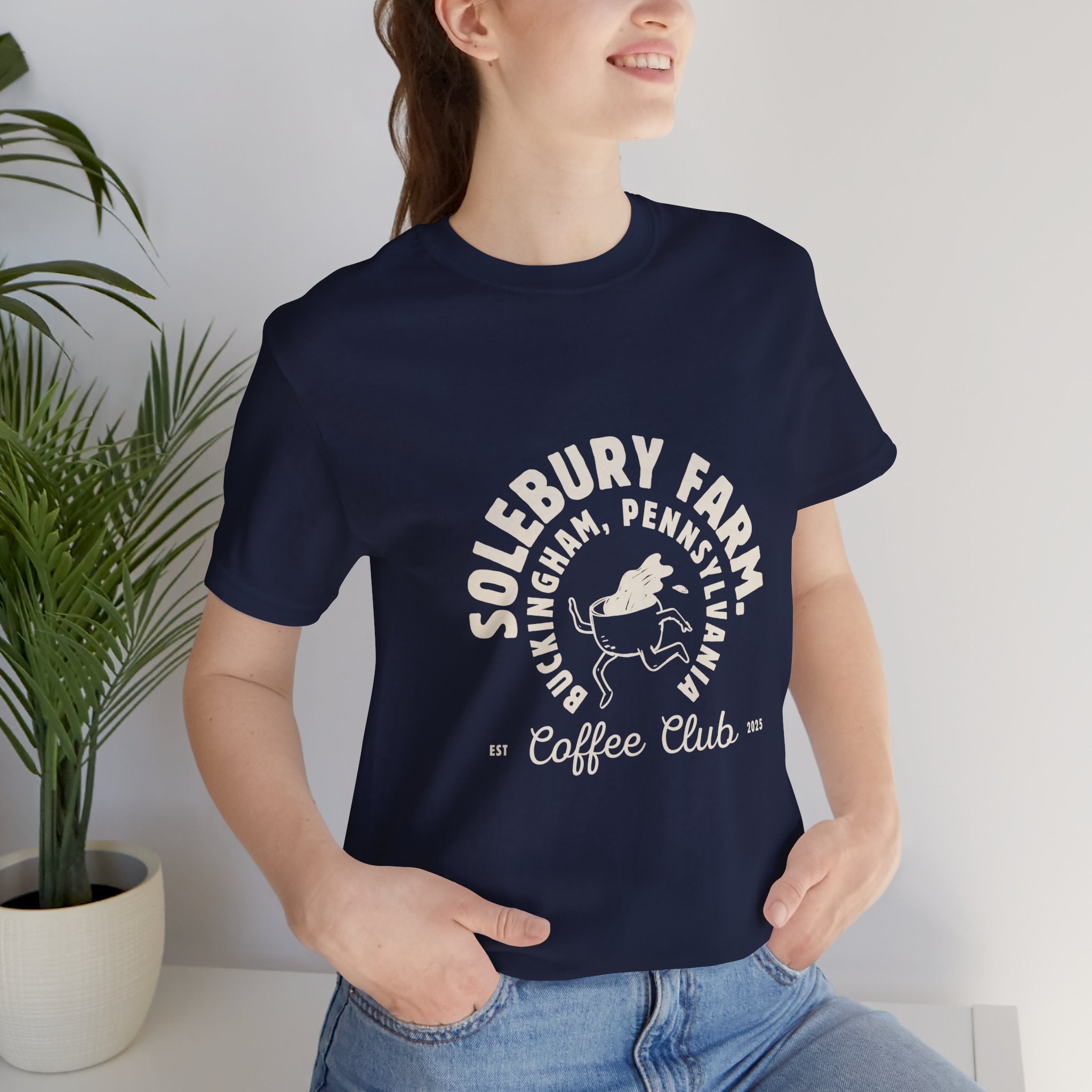 Solebury Farm Unisex Tee - Casual Coffee Lover's Essential, Ideal Gift for Birthdays, Holidays, Coffee Shop Outings, Summer Wear