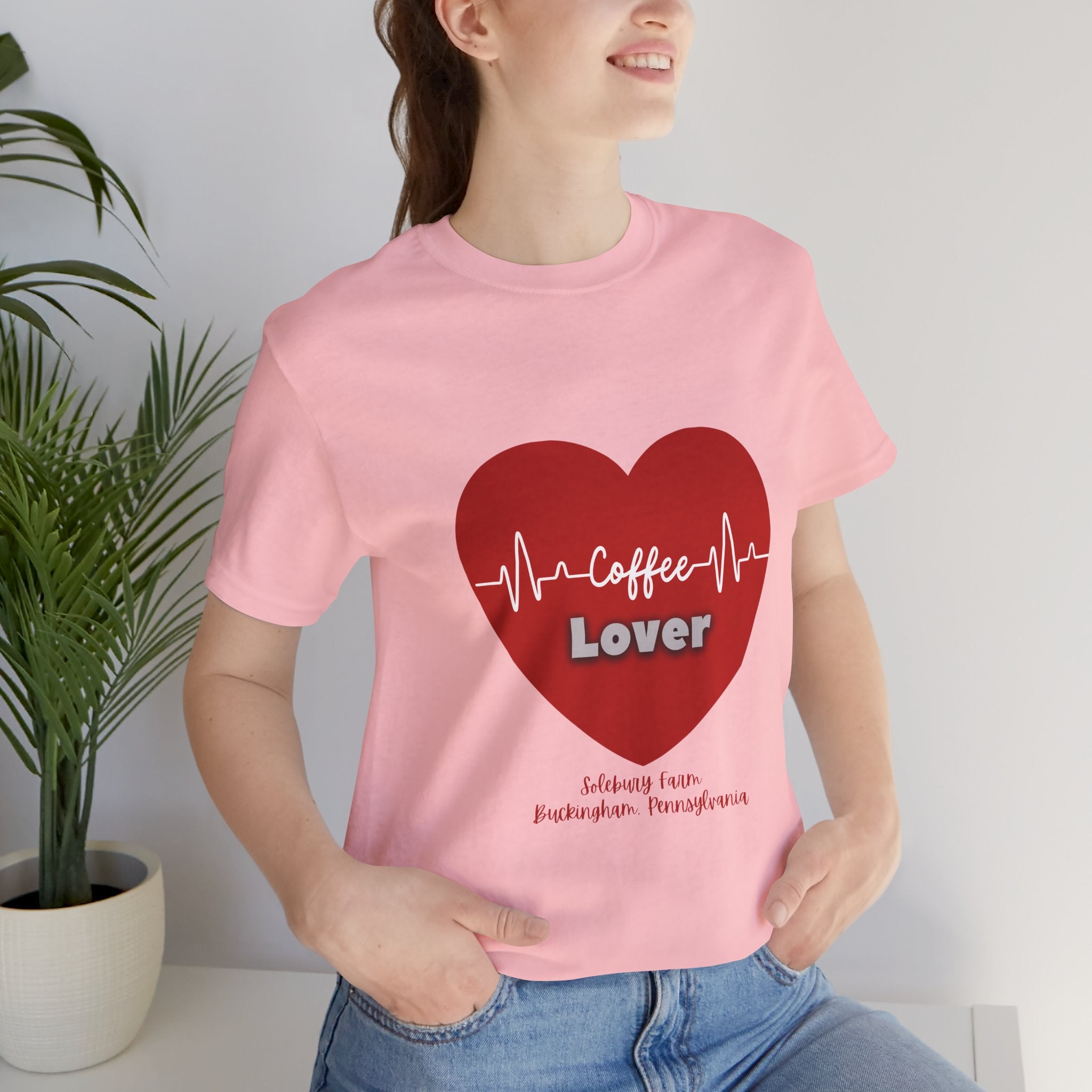 Coffee Lover Heartbeat Tee | Gift for Coffee Lovers, Brewed with Love, Casual T-Shirt, Perfect for Birthdays, Coffee Shop Days