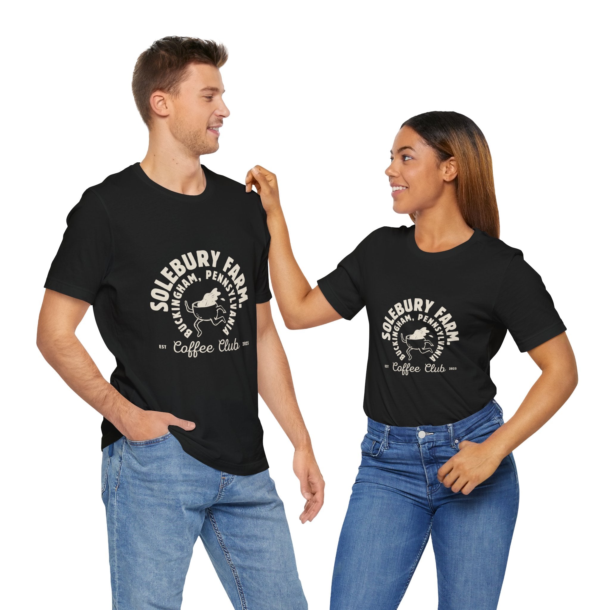 Solebury Farm Unisex Tee - Casual Coffee Lover's Essential, Ideal Gift for Birthdays, Holidays, Coffee Shop Outings, Summer Wear