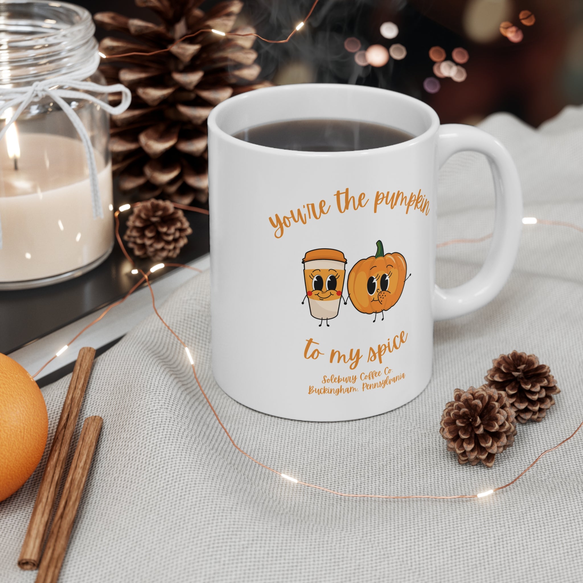 Pumpkin Spice Mug - You're the Pumpkin to My Spice Coffee Cup, Fall Decor, Halloween Gift, Cute Mug, Seasonal Mug