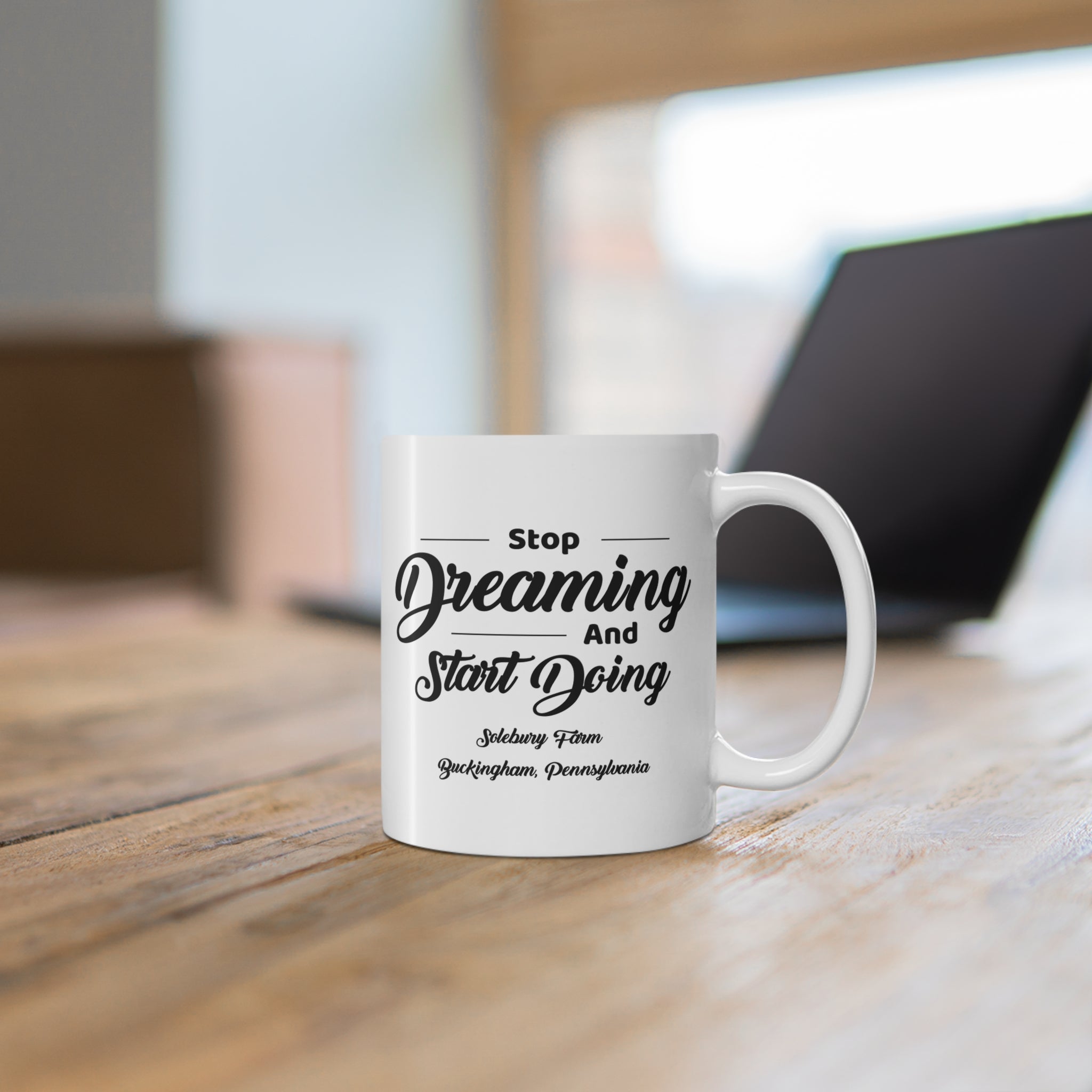 Motivational Mug – Stop Dreaming and Start Doing| Inspirational Coffee Cup, Gift for Dreamers, Office Decor, Unique Present