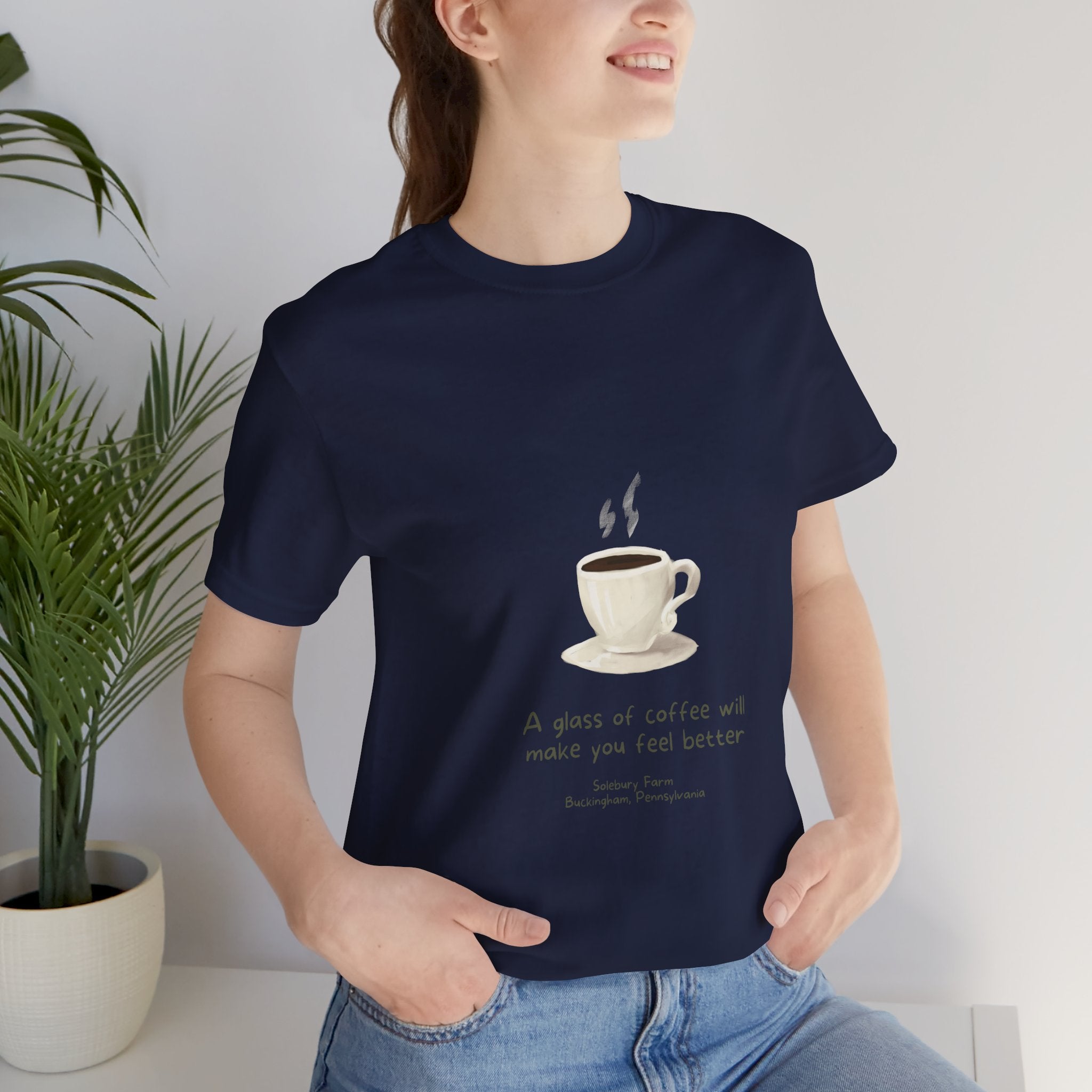 Coffee will make you feel better | Unisex Tee, Funny T-Shirt, Gift for Coffee Lovers, Casual Wear, Cozy Style, Birthday Gift, Tea and Coffee Enthusiast