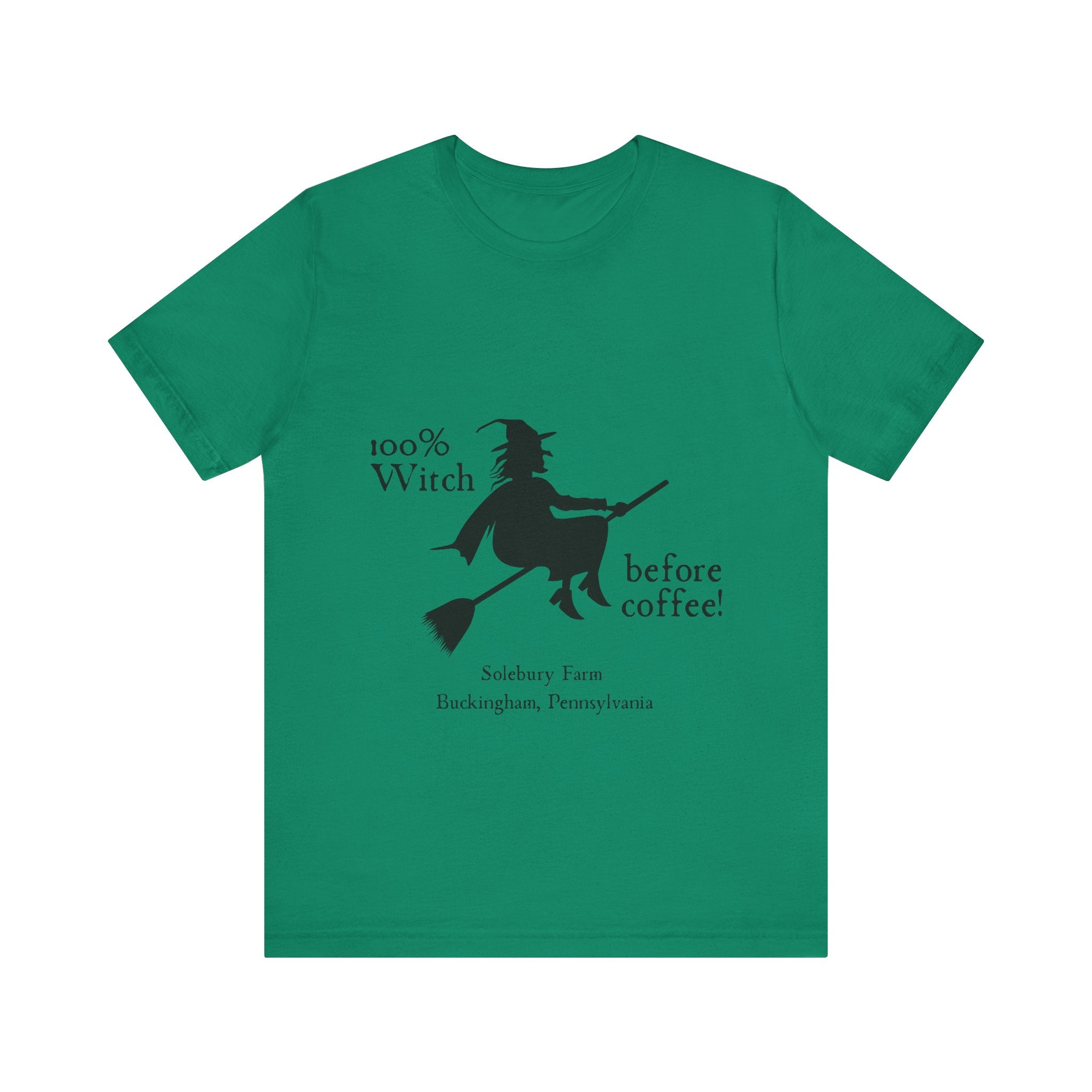 100% Witch Before Coffee Tee, Funny Witch Shirt, Halloween T-Shirt, Gift for Coffee Lovers, Unisex Jersey Tee