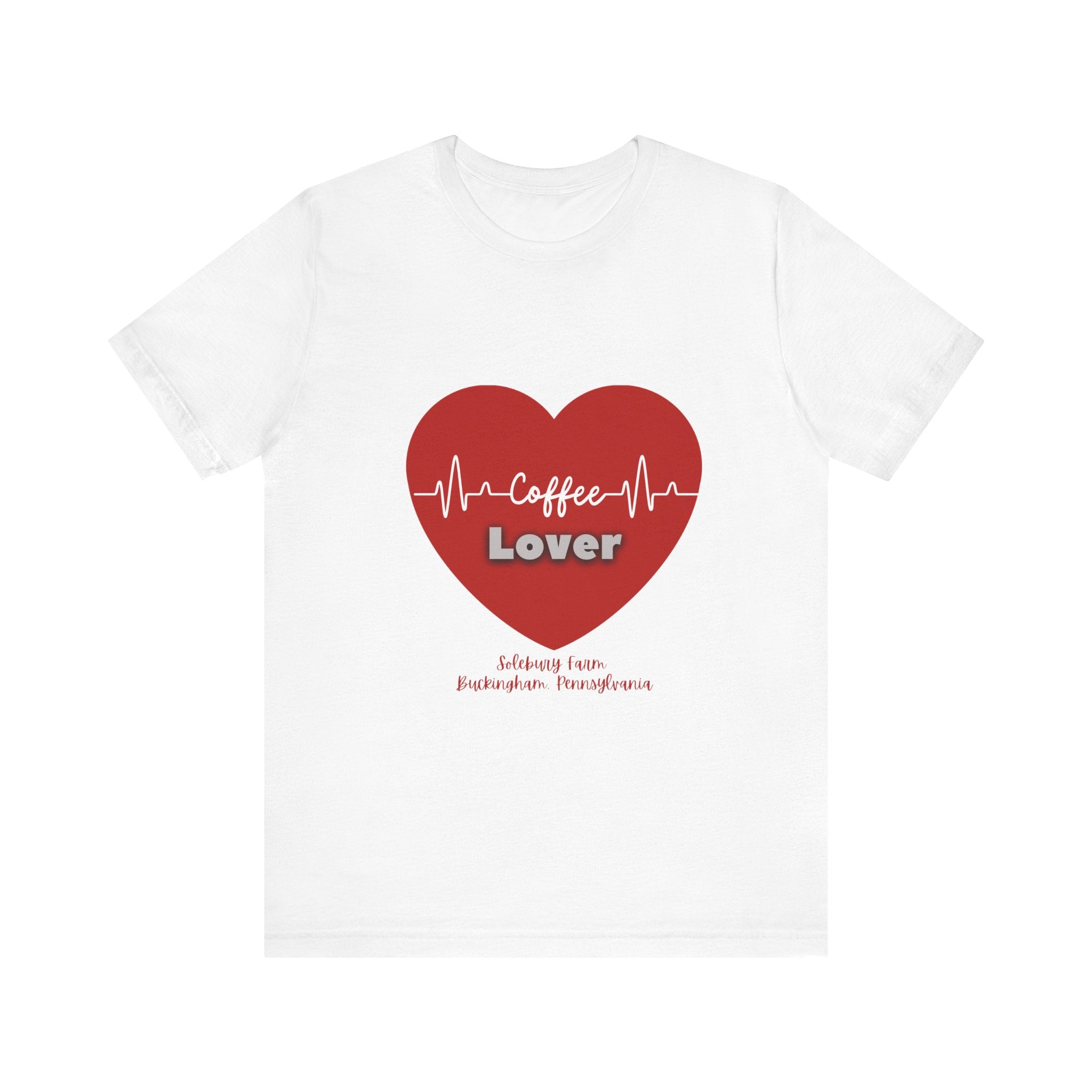 Coffee Lover Heartbeat Tee | Gift for Coffee Lovers, Brewed with Love, Casual T-Shirt, Perfect for Birthdays, Coffee Shop Days