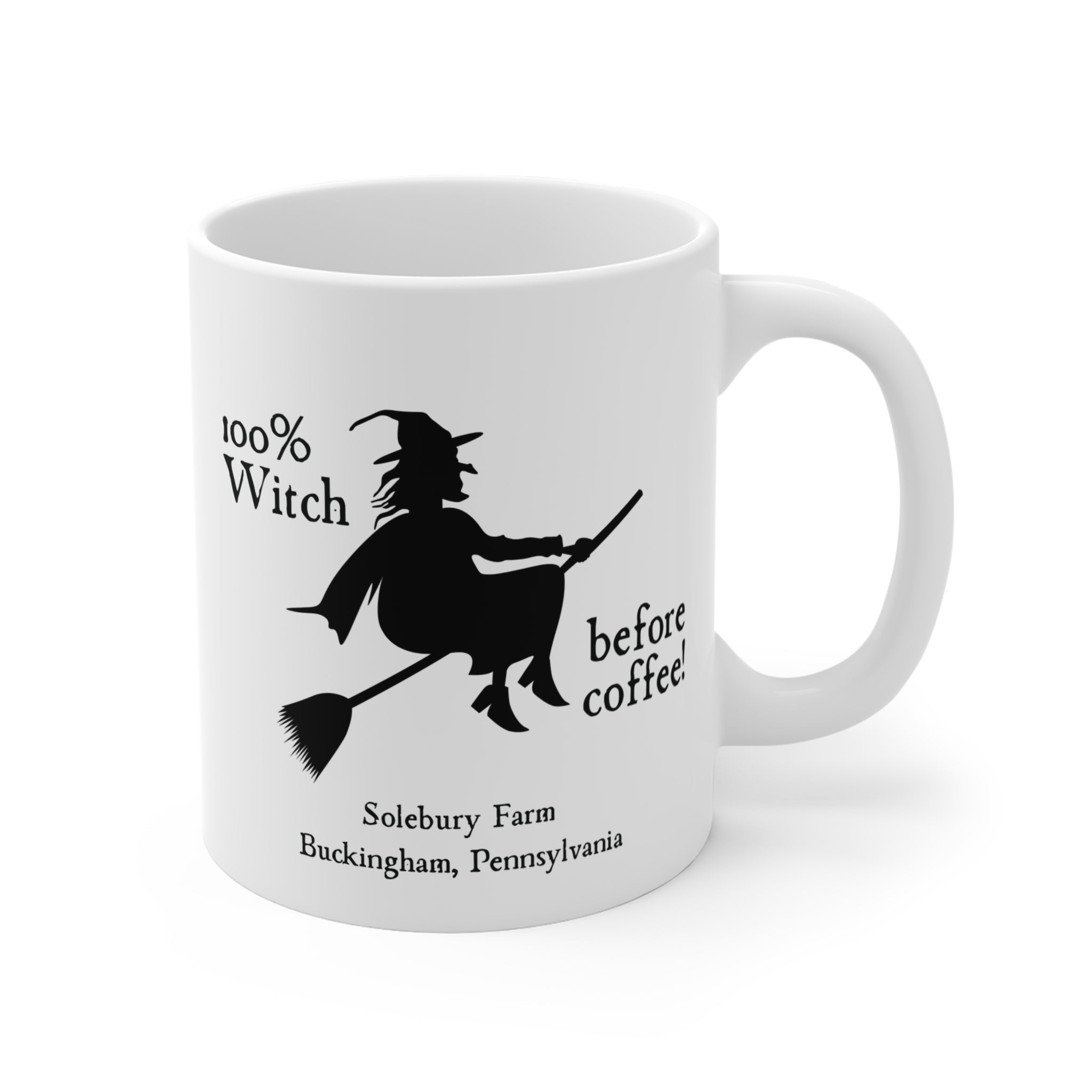 Witch Coffee Mug, 100% Witch Before Coffee Ceramic Coffee Cup, Halloween Mug, Gift for Witches, Witchy Kitchen Decor, Funny Coffee Mug