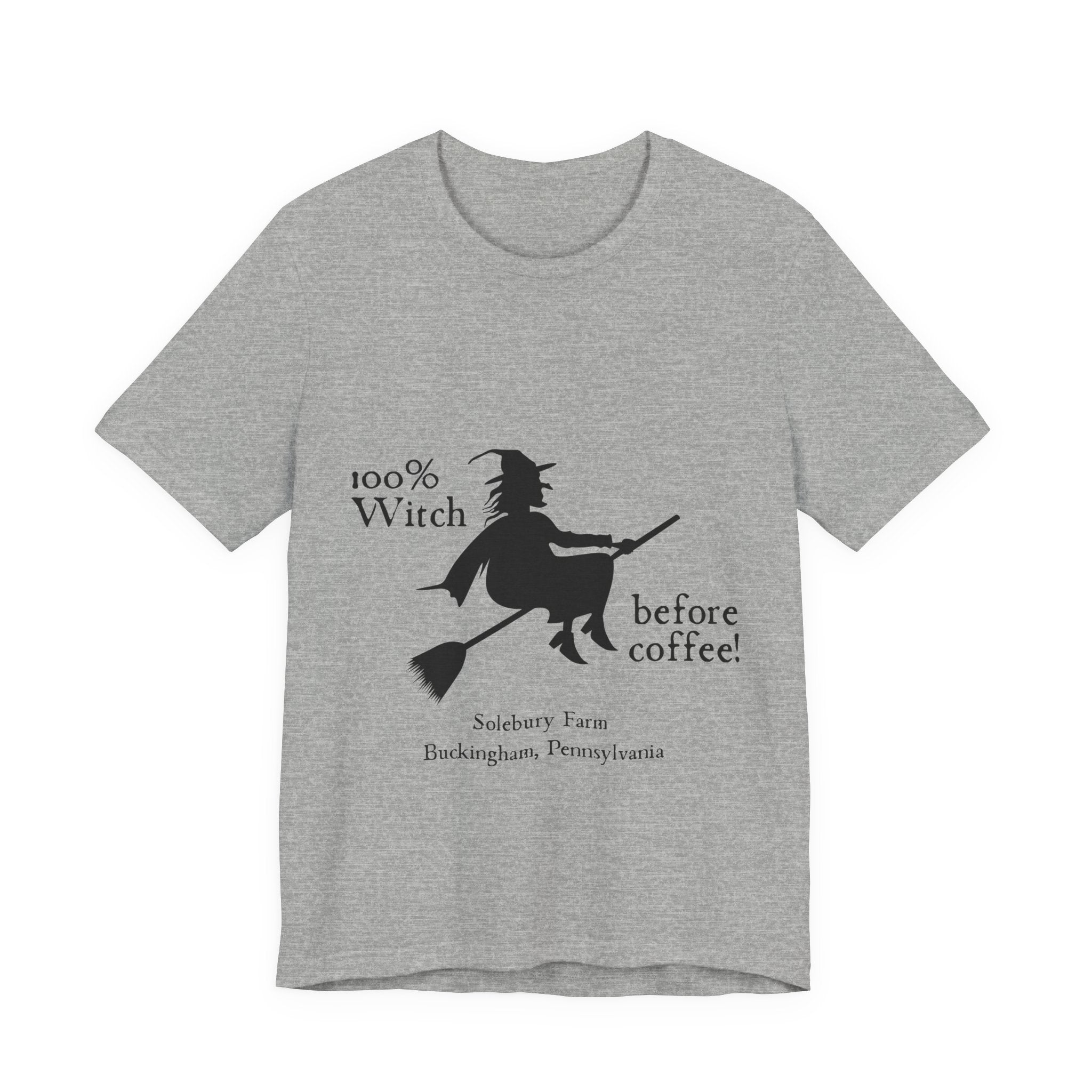 100% Witch Before Coffee Tee, Funny Witch Shirt, Halloween T-Shirt, Gift for Coffee Lovers, Unisex Jersey Tee