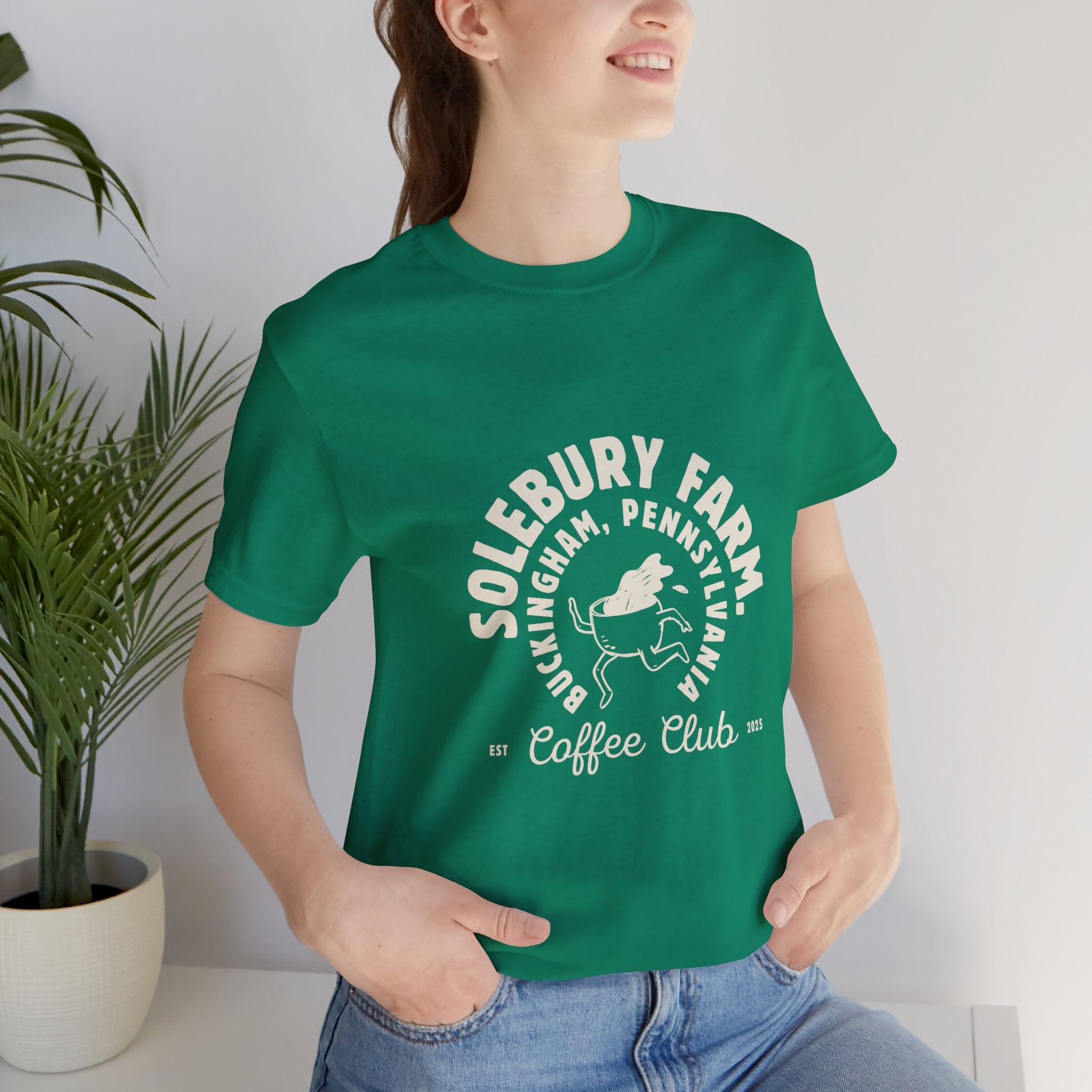 Solebury Farm Unisex Tee - Casual Coffee Lover's Essential, Ideal Gift for Birthdays, Holidays, Coffee Shop Outings, Summer Wear