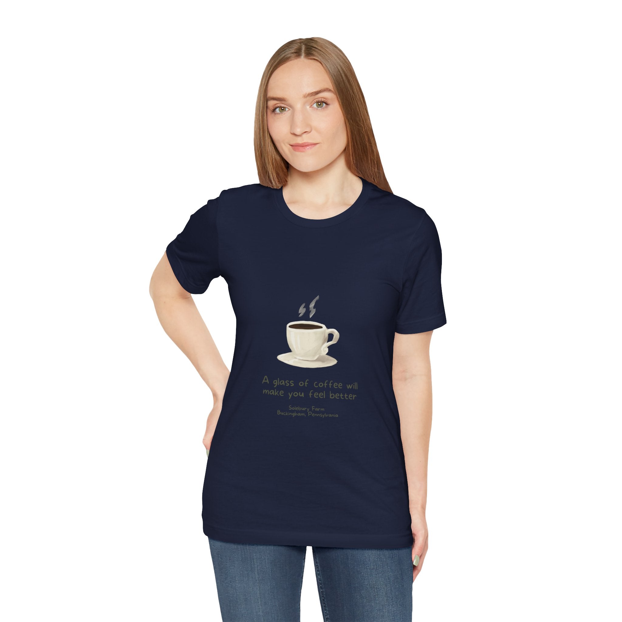 Coffee will make you feel better | Unisex Tee, Funny T-Shirt, Gift for Coffee Lovers, Casual Wear, Cozy Style, Birthday Gift, Tea and Coffee Enthusiast