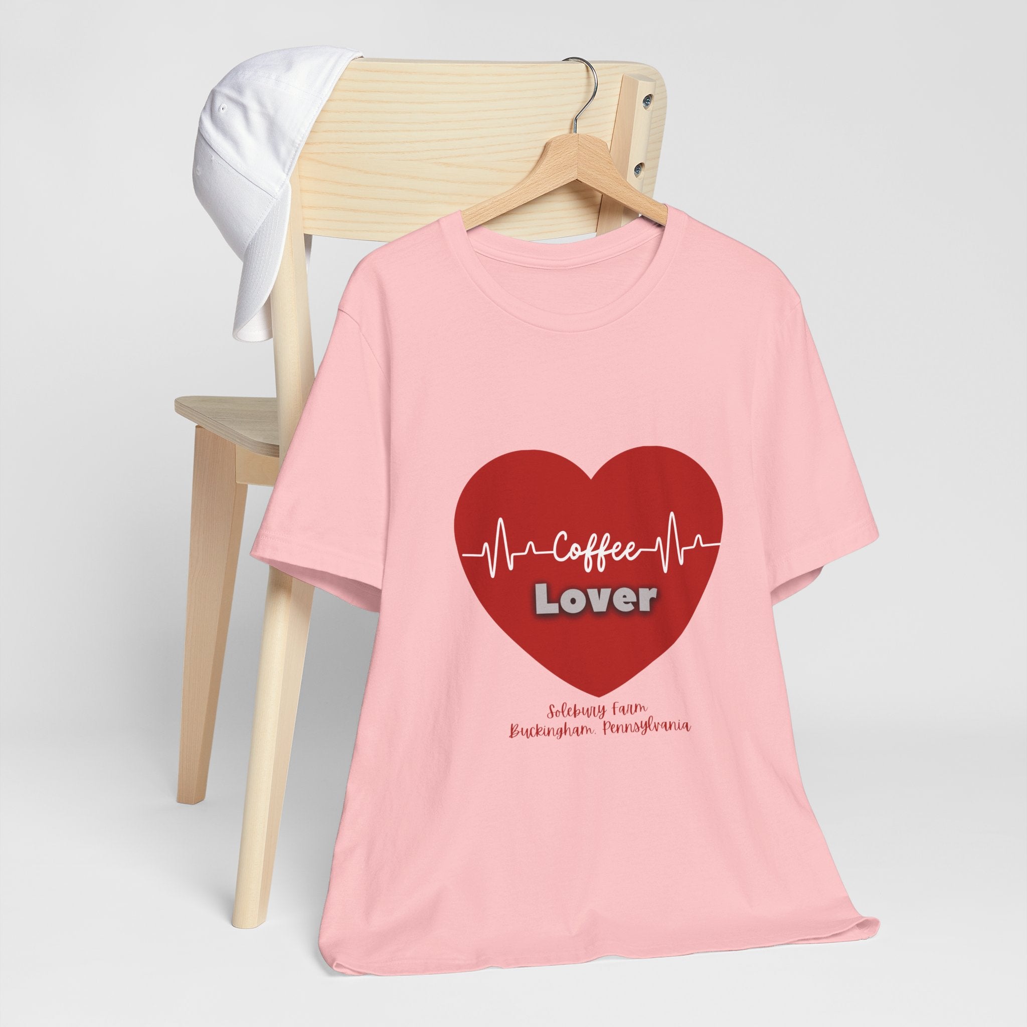 Coffee Lover Heartbeat Tee | Gift for Coffee Lovers, Brewed with Love, Casual T-Shirt, Perfect for Birthdays, Coffee Shop Days