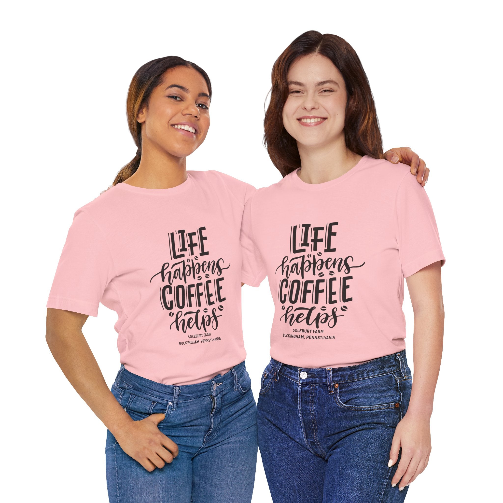 Unisex Coffee Quote Tee - Perfect Gift for Cafe Lovers, Birthday, Casual Wear, Coffee Enthusiasts, Life Happens T-Shirt