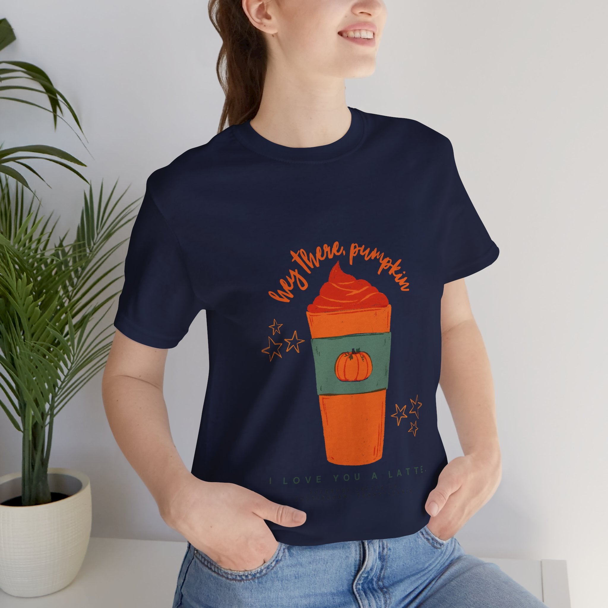 Pumpkin Spice Lover Tee, Fall T-Shirt, Autumn Shirt, Coffee Enthusiast Gift, Halloween Apparel, Seasonal Fashion