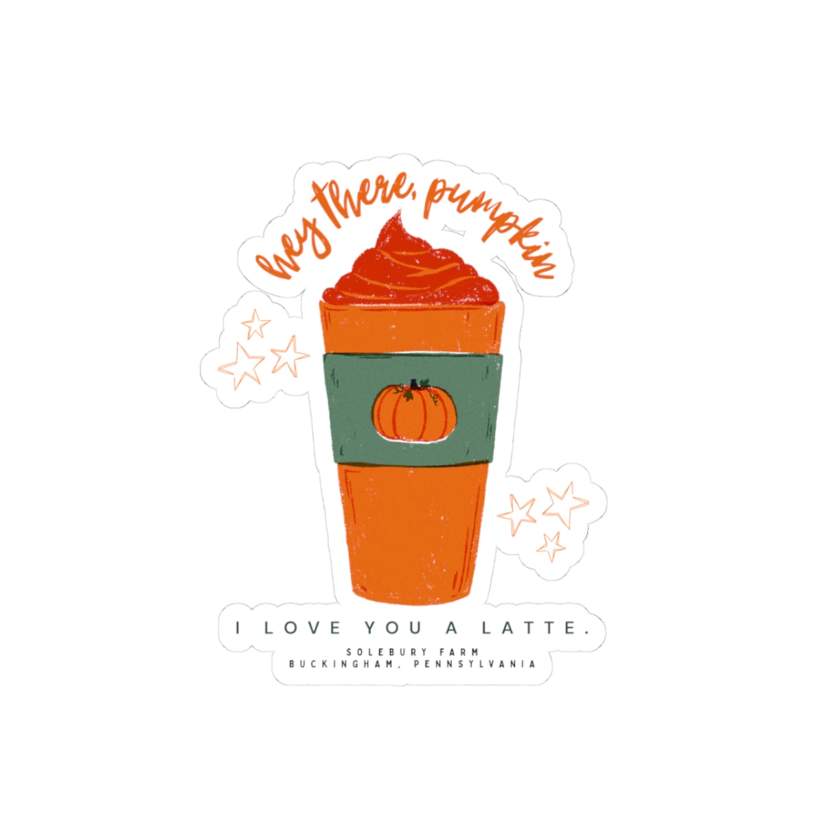 Pumpkin Spice Latte Stickers | Perfect for Fall Decor, Coffee Lovers, Laptop, Journals, Gifting