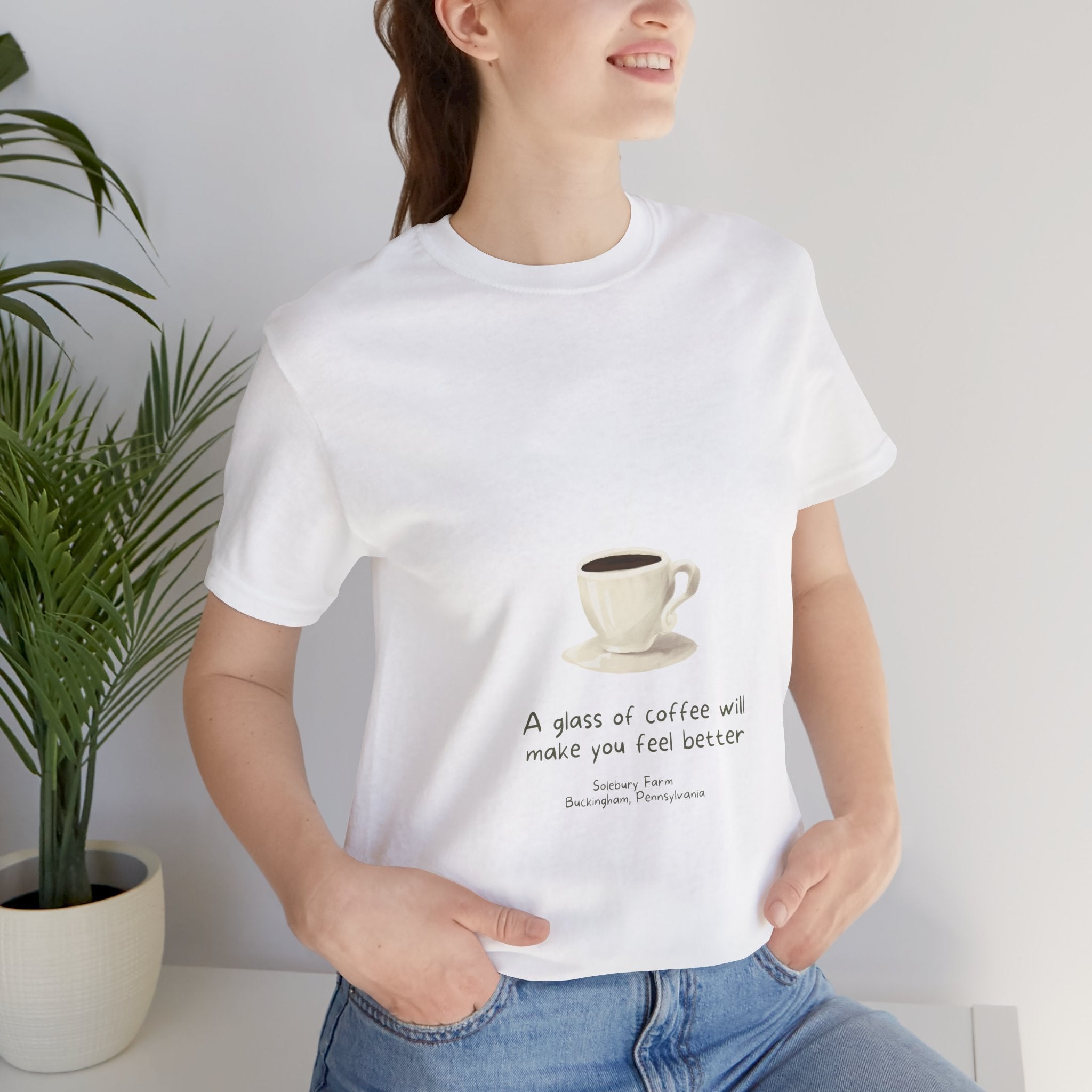 Coffee will make you feel better | Unisex Tee, Funny T-Shirt, Gift for Coffee Lovers, Casual Wear, Cozy Style, Birthday Gift, Tea and Coffee Enthusiast