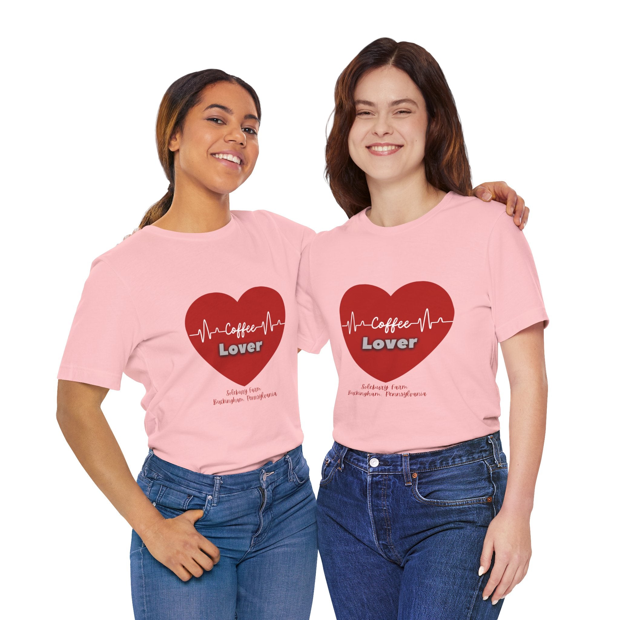 Coffee Lover Heartbeat Tee | Gift for Coffee Lovers, Brewed with Love, Casual T-Shirt, Perfect for Birthdays, Coffee Shop Days